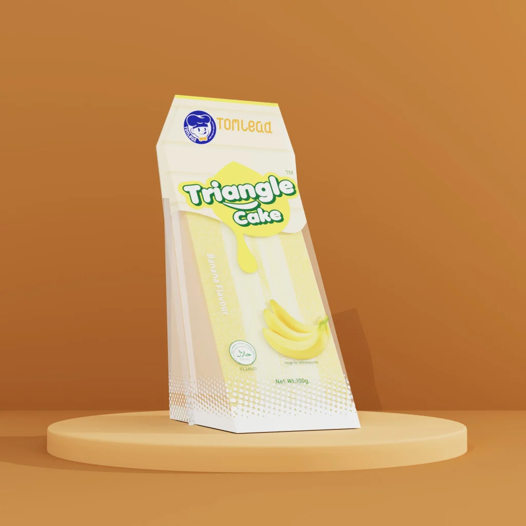 Triangular cake (banana flavor)